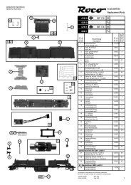 Spare part list - Roco