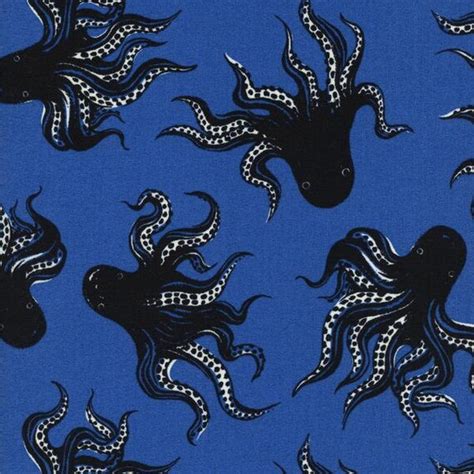 Cotton and Steel Fabric-Octopus Fabric-Mystery Food