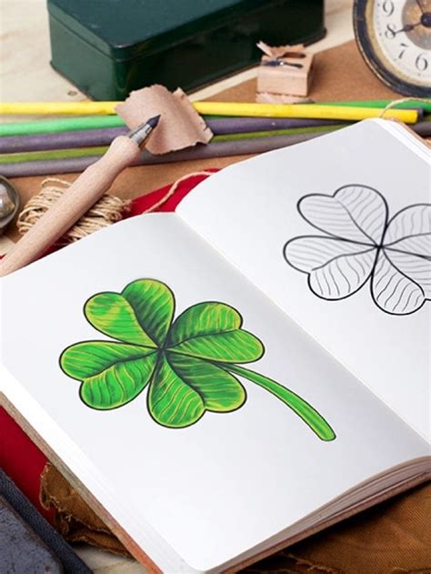 Four Leaf Clover Drawing - A Step-by-Step Guide! - artincontext.org