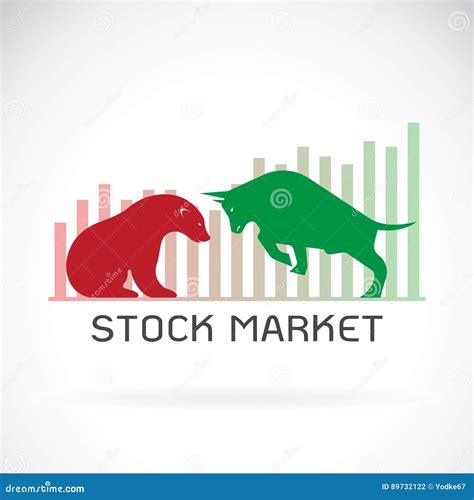 Vector Of Bull And Bear Symbols Of Stock Market Trends. | CartoonDealer ...