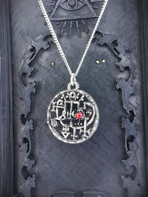 Seal Sigil of Andrealphus, Seals of Goetia With Gemstone of Your Choice, Goetic Demonology - Etsy