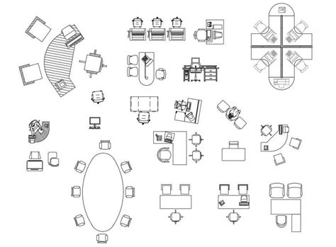 Table Chair Cad Blocks