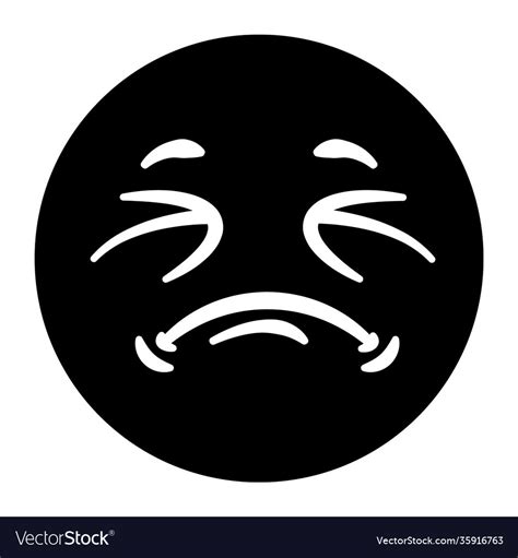 Weary emoji Royalty Free Vector Image - VectorStock