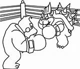 Dry Bowser Vs Donkey Kong Boxing coloring Page  Download Print Or sketch template