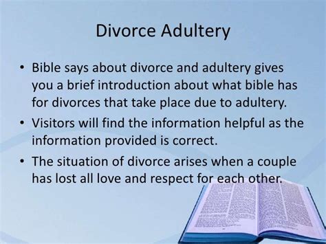 Bible Says about Divorce and Adultery