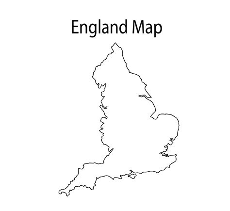 Outline Of England Map - Katy Saudra