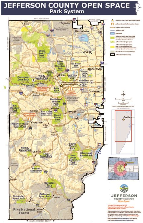 Jefferson County Open Space Map - Latin America Map