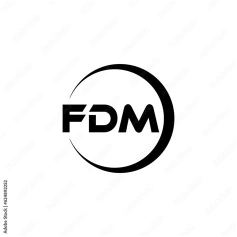 FDM letter logo design with white background in illustrator, cube logo ...