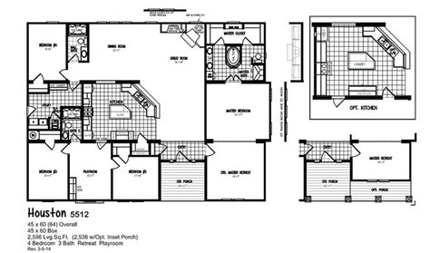 5 bedroom triple wide mobile homes | Mobile home floor plans, House floor plans, Floor plans