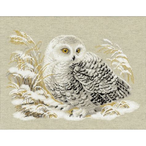 Shop White Owl Counted Cross Stitch Kit-17.75"X13.75" 14 Count - Free Shipping On Orders Over ...