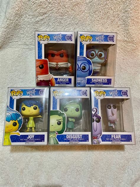 Funko pop Inside Out - Joy, Sadness, Anger, Disgust, Fear, Hobbies ...