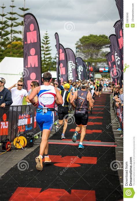 Running To the Finish Line in the Busselton Half Ironman Editorial ...