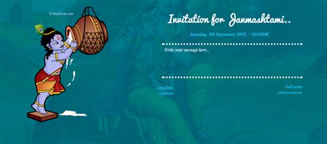 free Janmashtami Invitation Card & Online Invitations