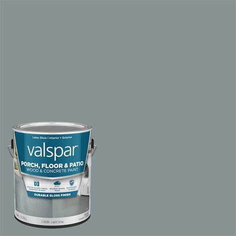 Valspar Light Gray Gloss Exterior Porch and Floor Paint (1-Gallon) in ...