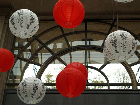 Free stock photo of paper lanterns, red