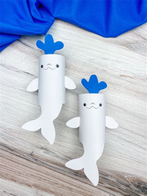 Beluga Whale Toilet Paper Roll Craft [Free Template] Story - Simple ...