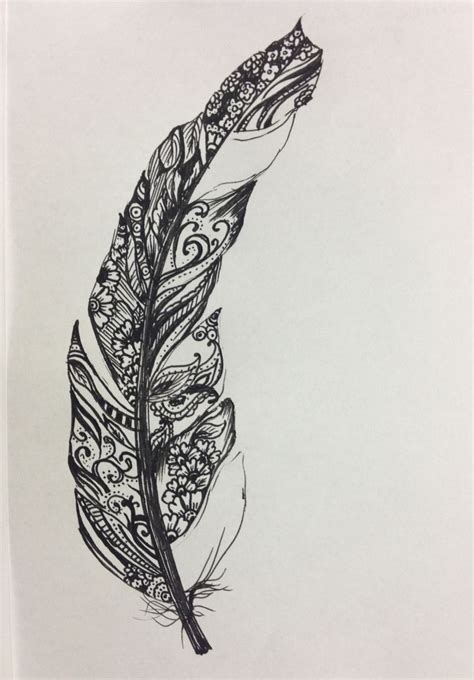 Feather drawing | Things I love | Pinterest