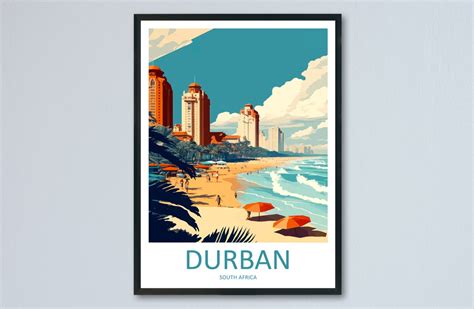 Durban Travel Print Wall Art Durban Wall Hanging Home Décor Durban Gift ...