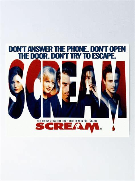 "Scream Horror Movie Original " Poster for Sale by Allthingshorror | Redbubble