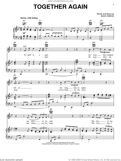 Emmylou Harris: Together Again sheet music for voice, piano or guitar