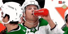 Dallas Stars Ty Dellandrea GIF - Dallas Stars Ty Dellandrea Water Bottle - Discover & Share GIFs