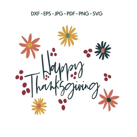 Happy Thanksgiving Clipart, Happy Thanksgiving SVG, Turkey Day SVG, Farmhouse Clipart ...