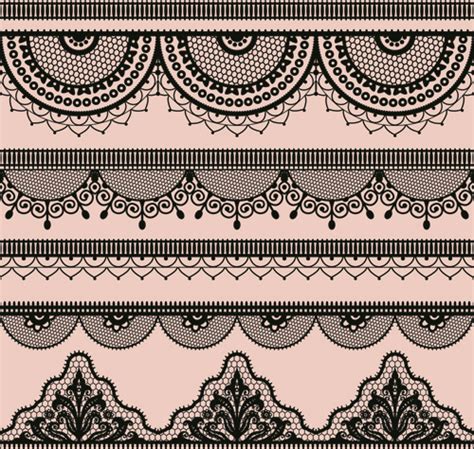 Ornate lace border design vector set Vectors graphic art designs in editable .ai .eps .svg .cdr ...