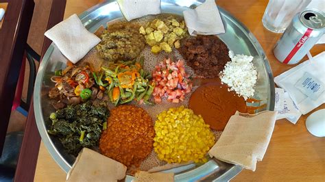 Ethiopian food | A platter of Ethiopian food at Zoma, an Eth… | Flickr