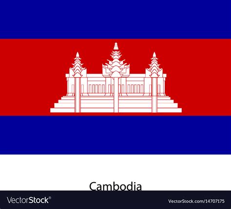 Cambodia flag Royalty Free Vector Image - VectorStock