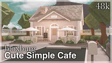 Bloxburg - Cute Simple Cafe Speedbuild - YouTube