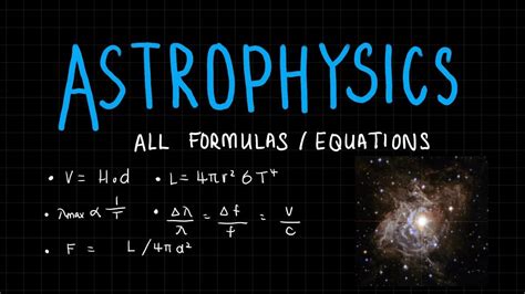 All Equations of Astrophysics | A Level Physics | Summary - YouTube