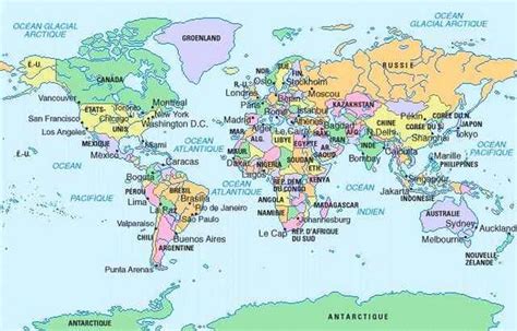 Cartograf.fr : Carte du monde : Grande carte du monde avec pays en 2023 | Carte du monde pays ...