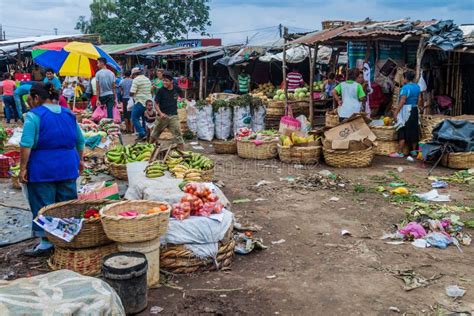 MASAYA, NICARAGUA - APRIL 30, 2016: View of Mercado Municipal Ernesto ...