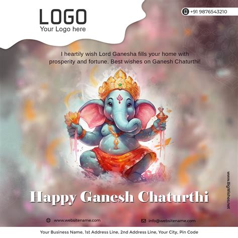 Ganesh Chaturthi 2023 Corporate Wishes Cards for What's App