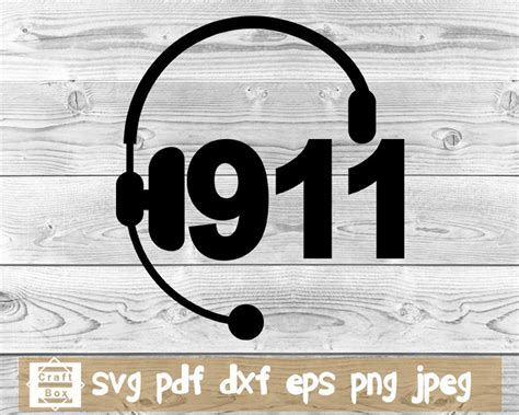 911 dispatcher headset instant download 911 cut files | Etsy