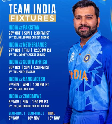 Cricket World Cup 2024 Schedule India Team - Dody Nadine