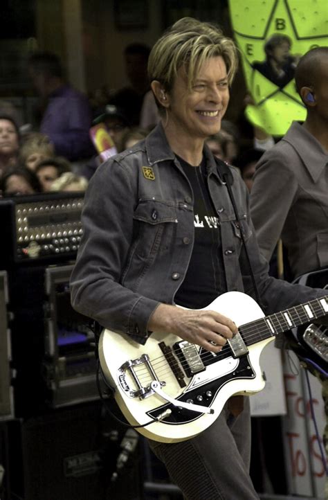 David Bowie performing on stage for the Today Show concert series at Rockefeller Center in New ...