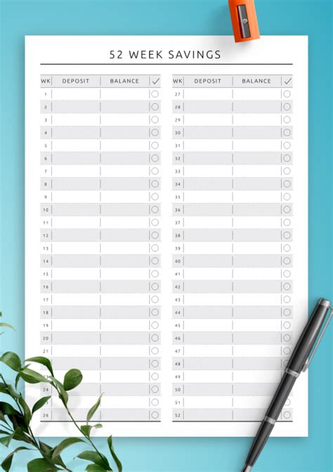 Download Printable Week at a Glance planner with calendar PDF