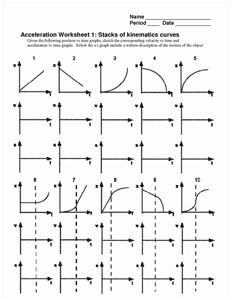 Motion Graphs Physics Worksheet