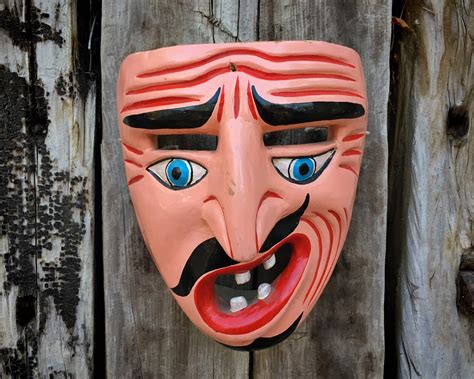 Carved Wood Wall Art Mask Art Mexican Folk Art Mask, Mexican Mask, Mexican Decor, Bohemian Wall Art