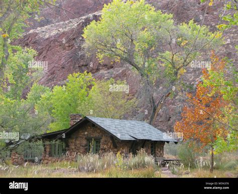 Grand Canyon Phantom Ranch Cabin . Phantom Ranch, at the bottom of the ...