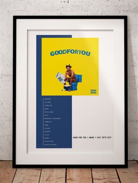 Amine Good For You Custom Album Poster, Amine Poster | Kid cudi poster, Music wallpaper, Custom ...