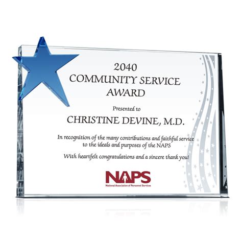 Community Service Award Plaque | DIY Awards