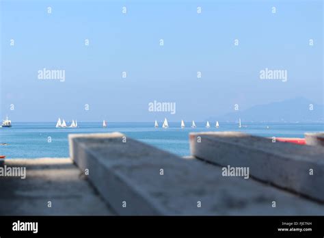 Beach view in Italy Stock Photo - Alamy