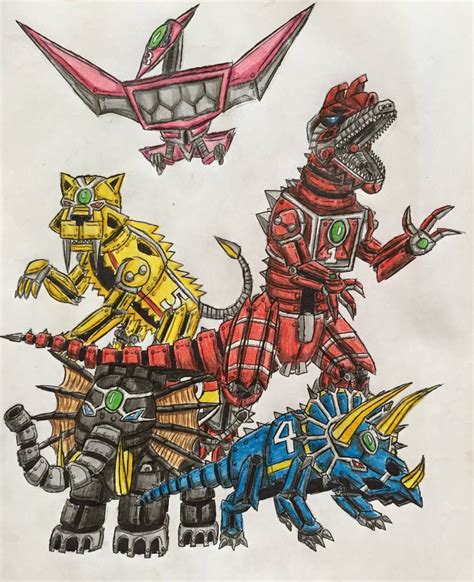 MMPR Zords Part 1 by BozzerKazooers on DeviantArt