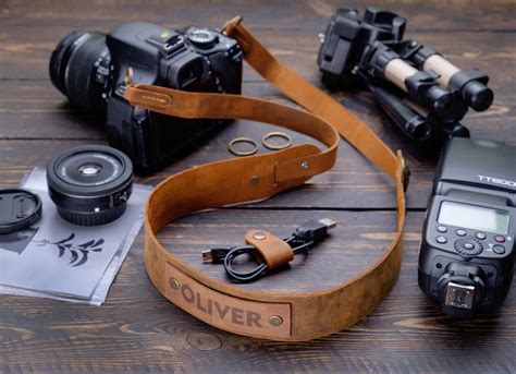 Distressed Leather Camera Strap, Personalized Custom Rustic Leather Pro ...