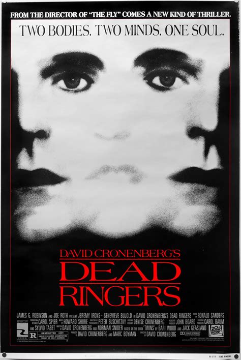 David Cronenberg's Dead Ringer (1988) poster | Dead ringers, Movie ...