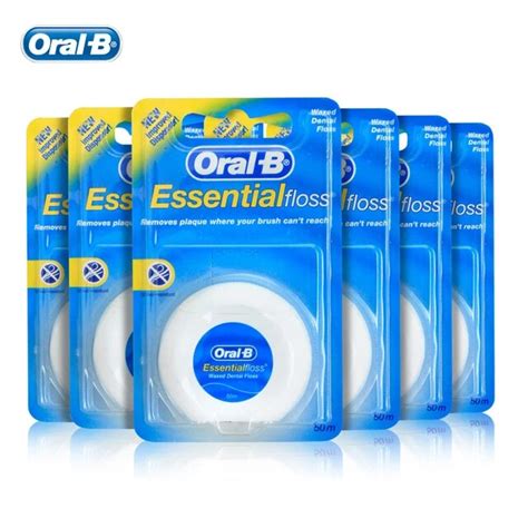 Oral B Essential Floss Comfortable Waxed Dental Floss Gum Care ...