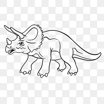 Triceratops Clipart Black And White