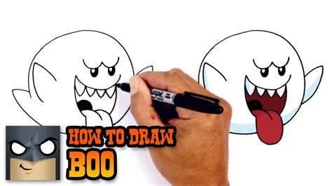 How to Draw Boo - Super Mario Bros